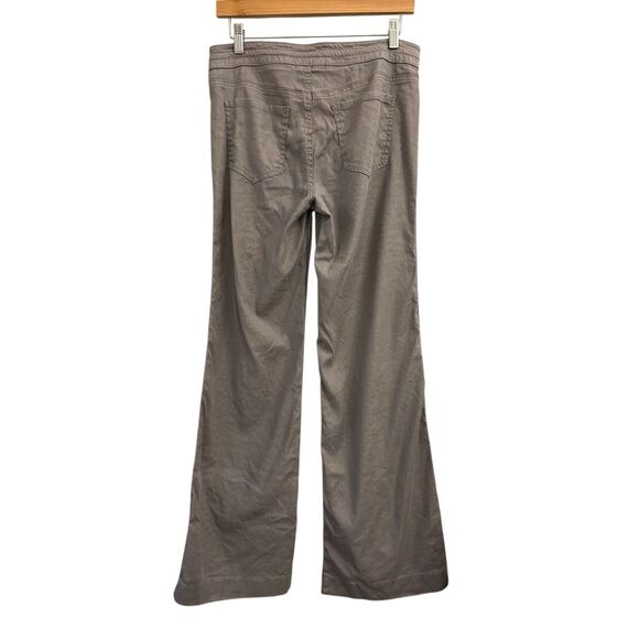 Level 99 Linen blend wide-leg patch pocket pants size 27 minimalist breathable - Picture 2 of 11